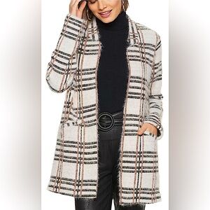 🖤 🌟BOGO 50% off🌟 Apt9 Plaid Sweater Coatigan sz XXL